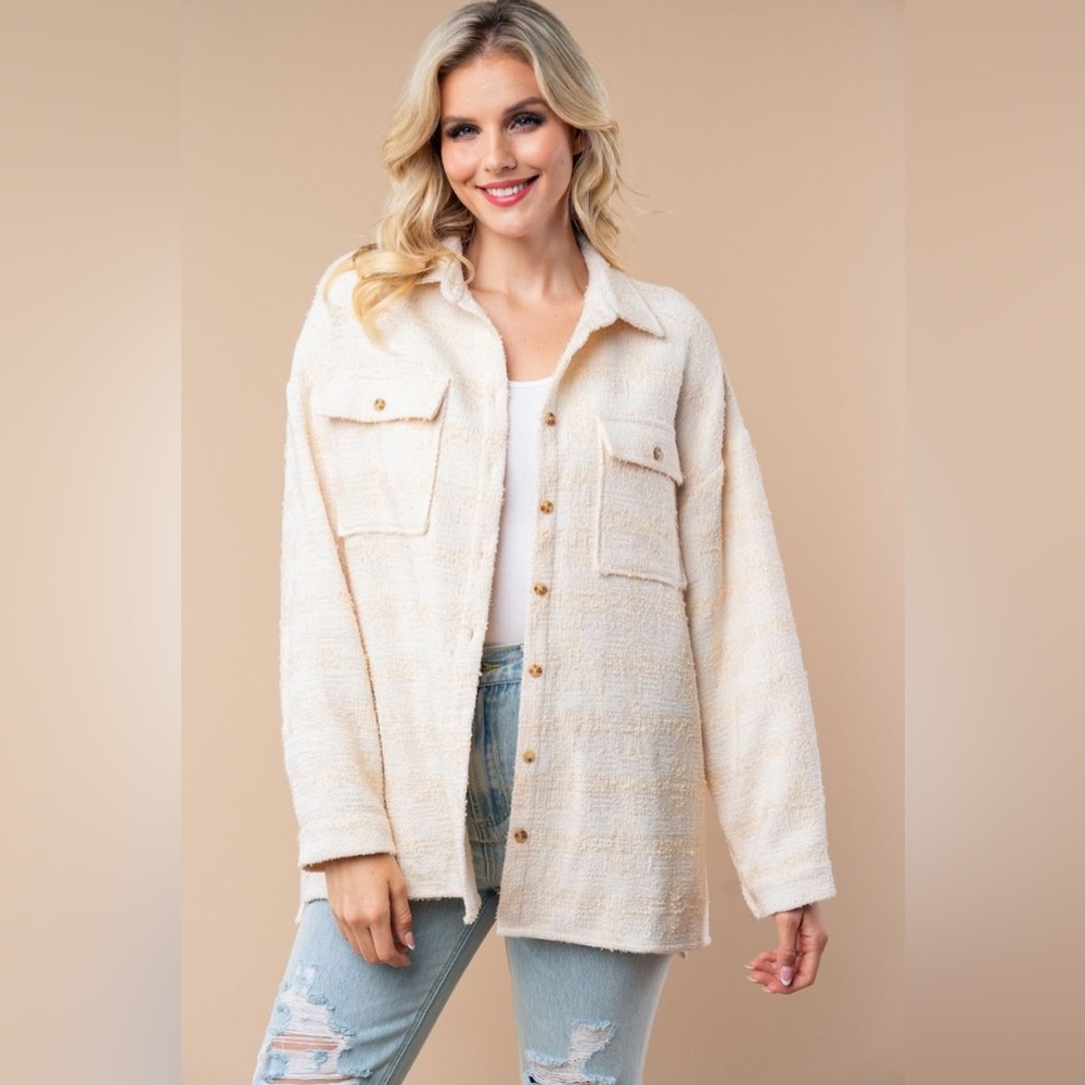 White Birch Black Label Cream Button-Up Shacket